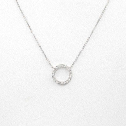 Geometric circular ring with diamond inlay and bangle chain for the collarbone